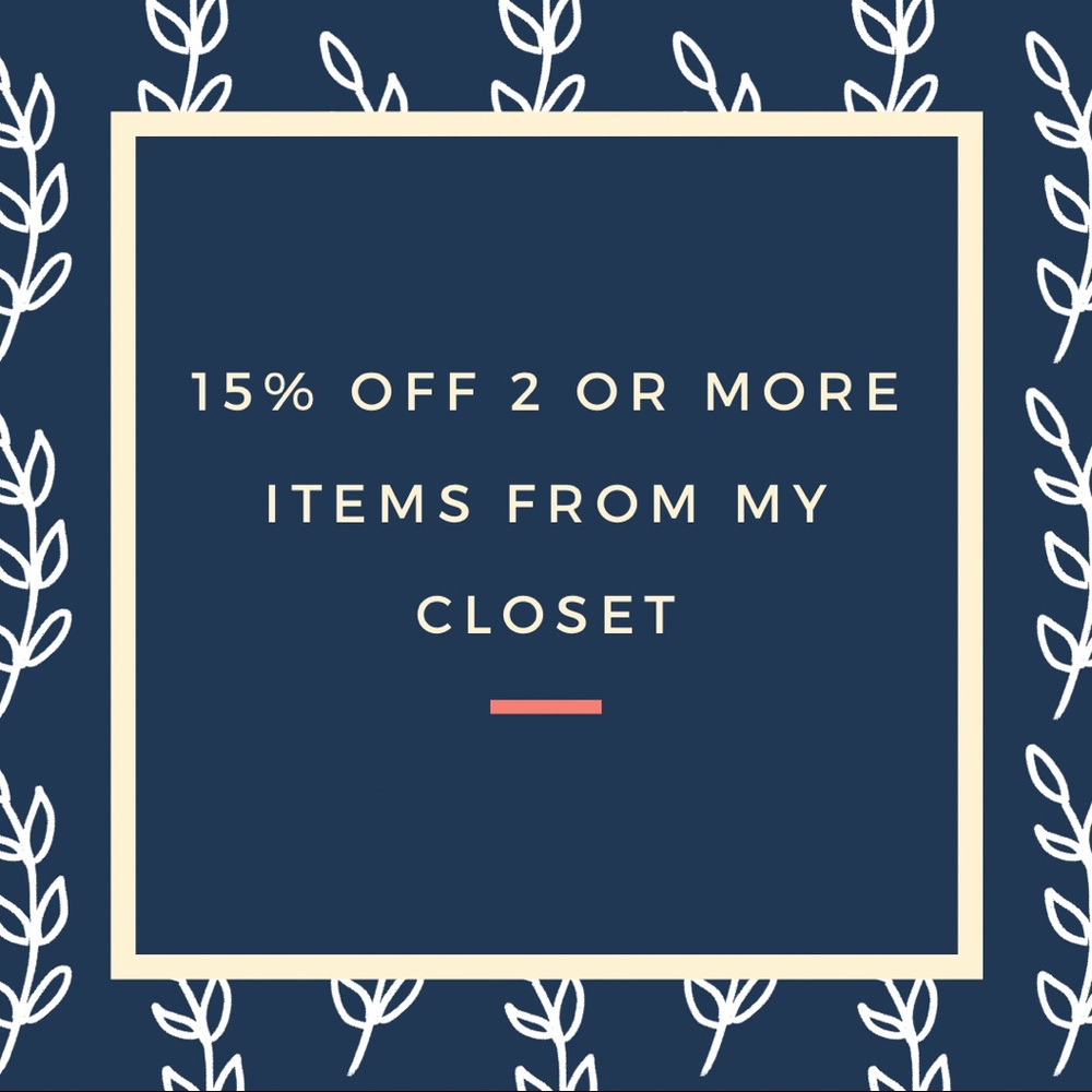 15% off 2 or more items from my closet